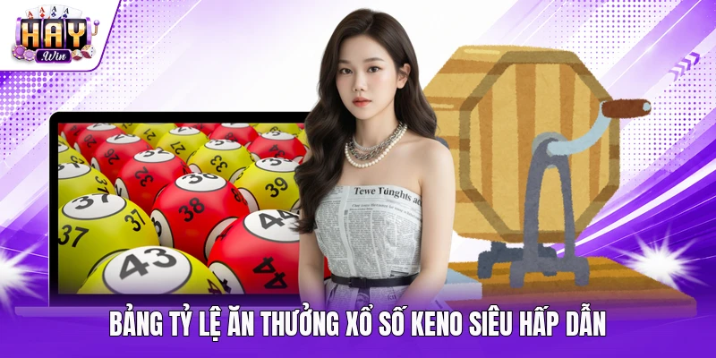 Bảng tỷ lệ ăn thưởng xổ số Keno siêu hấp dẫn