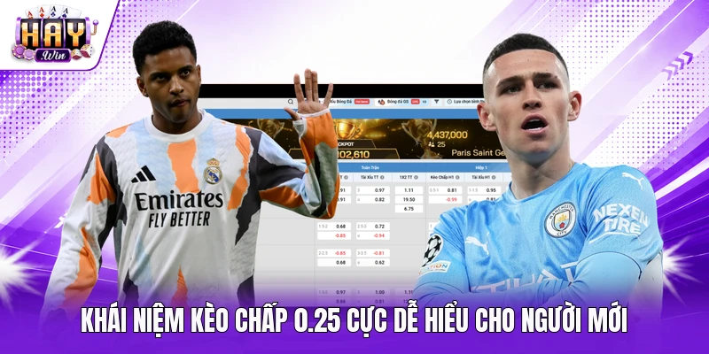 Khái niệm kèo chấp 0.25 cực dễ hiểu cho người mới